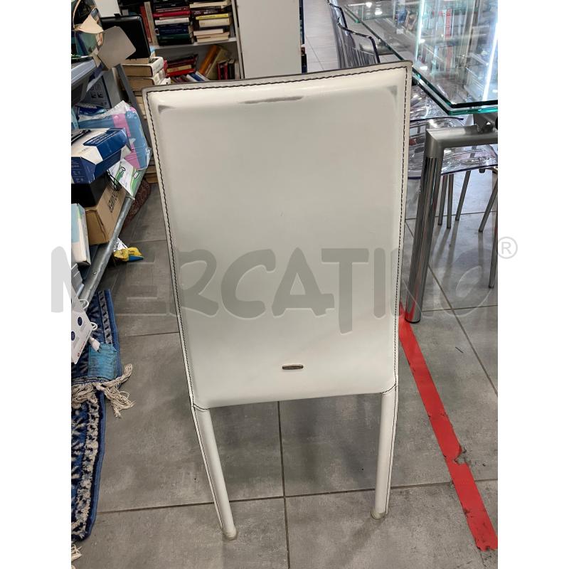 SEDIE PZ.4 CATTELAN CUOIO BIA  | Mercatino dell'Usato Roma eur 3