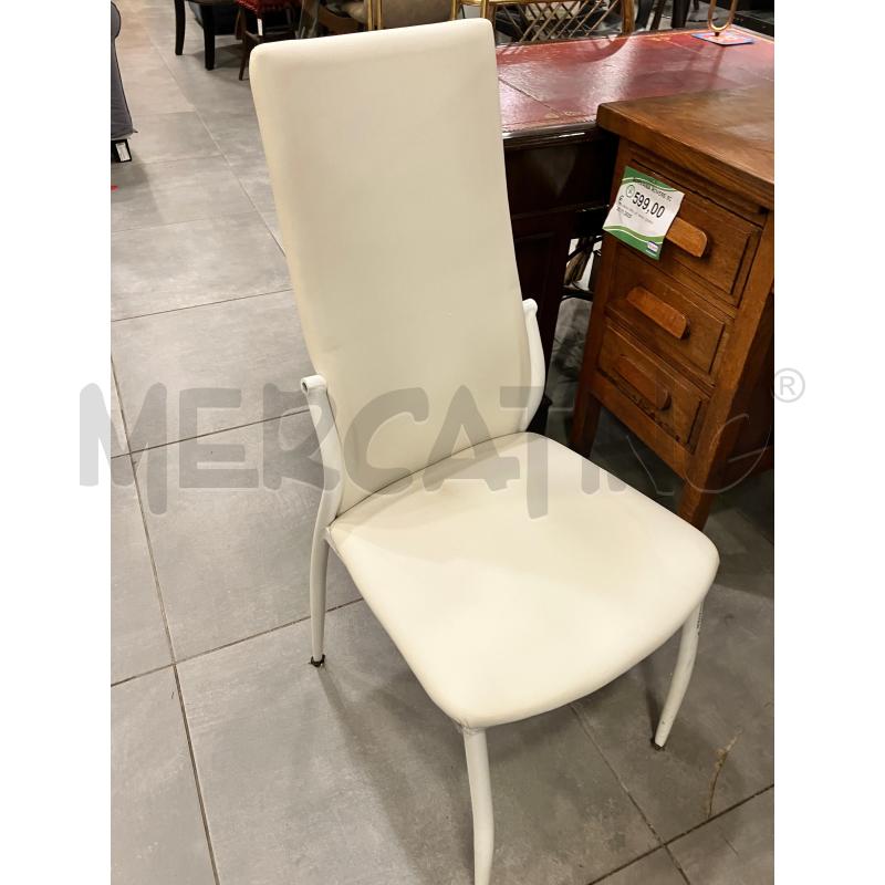 SEDIE PZ.4 E/PELLE BIA  | Mercatino dell'Usato Roma eur 1