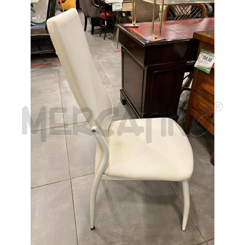 SEDIE PZ.4 E/PELLE BIA  | Mercatino dell'Usato Roma eur 2