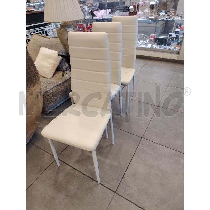 SEDIE PZ.4 EPELLE BIANCHE  | Mercatino dell'Usato Roma eur 1