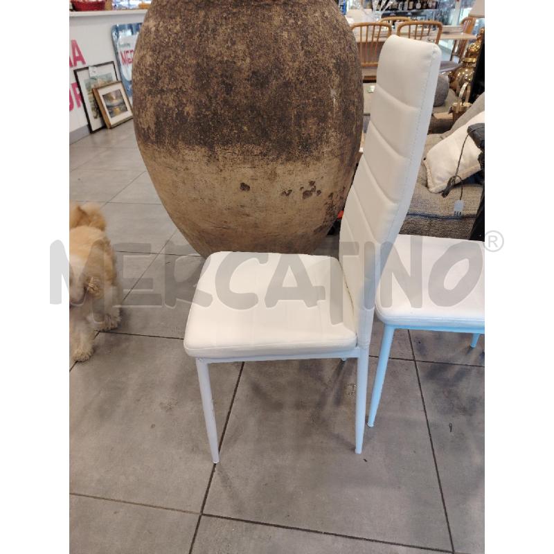 SEDIE PZ.4 EPELLE BIANCHE  | Mercatino dell'Usato Roma eur 2