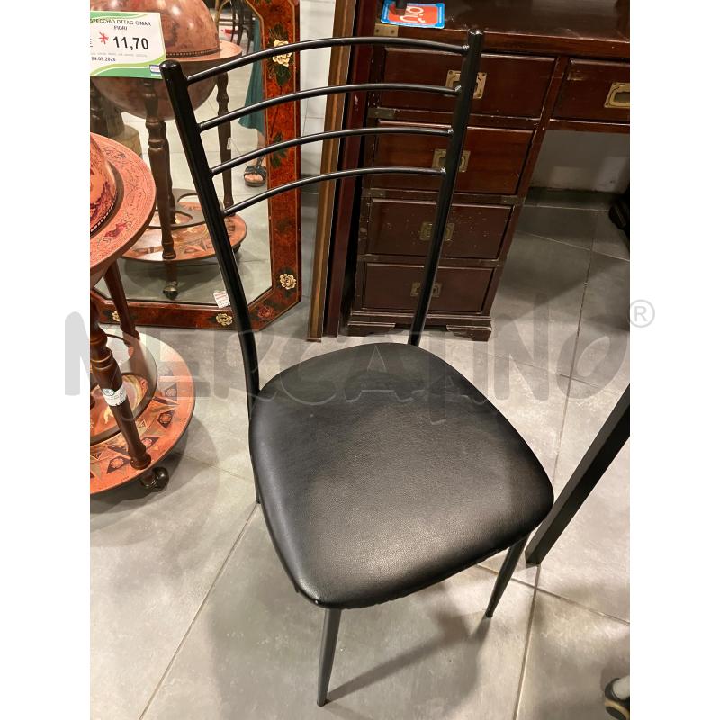 SEDIE PZ.6 MET NERE | Mercatino dell'Usato Roma eur 1