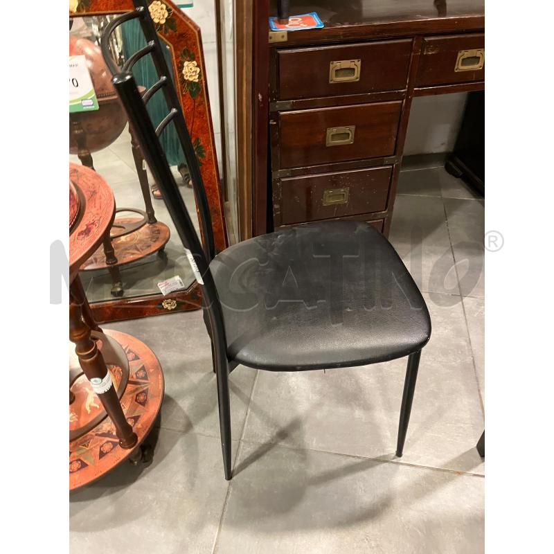 SEDIE PZ.6 MET NERE | Mercatino dell'Usato Roma eur 2