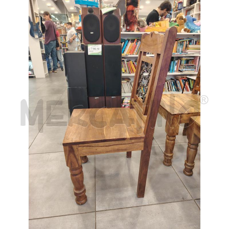 SEDIE PZ.6 TEAK/MET  | Mercatino dell'Usato Roma eur 3