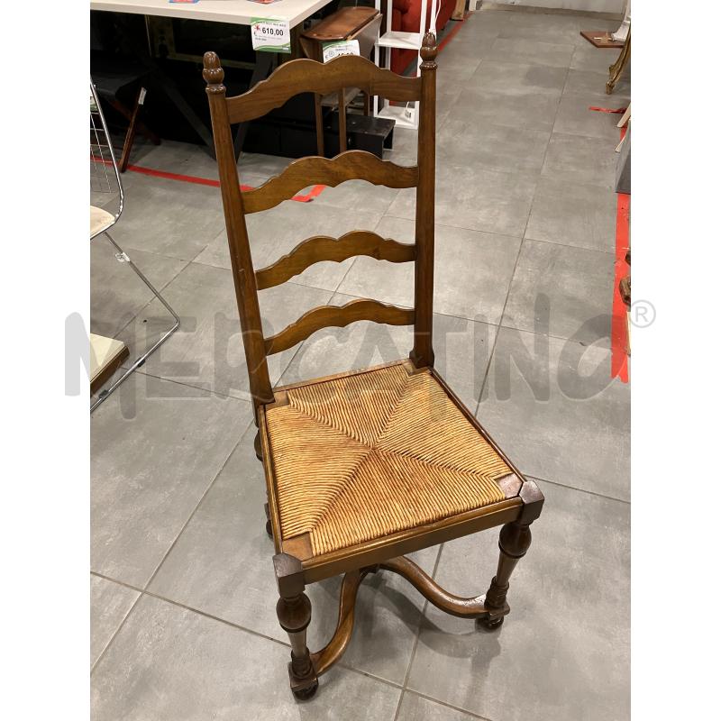 SEDIE PZ. 4 LEGNO S/PAGLIA  | Mercatino dell'Usato Roma eur 1