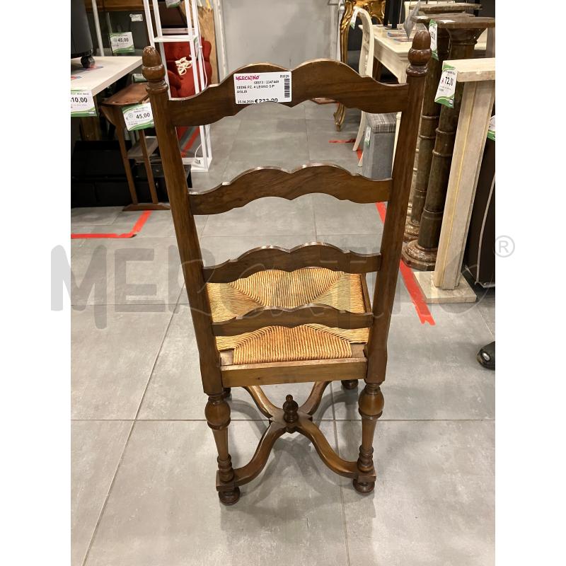 SEDIE PZ. 4 LEGNO S/PAGLIA  | Mercatino dell'Usato Roma eur 3