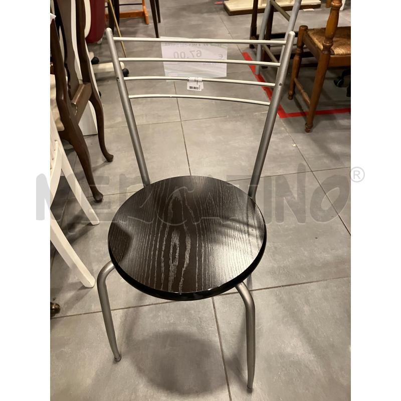 SEDIE PZ. 4 MET GRI S/NERA | Mercatino dell'Usato Roma eur 1