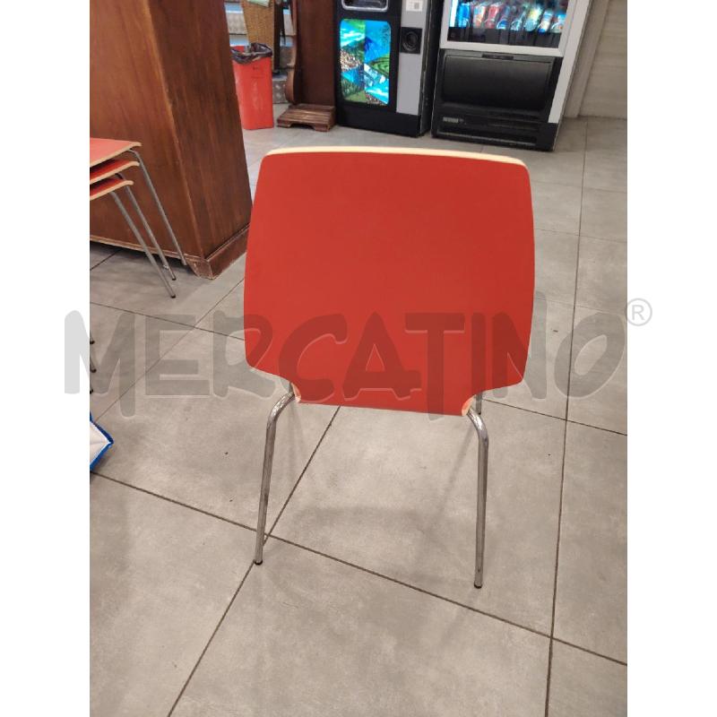 SEDIE PZ. 4 ROSSE ALL/LEGNO | Mercatino dell'Usato Roma eur 3