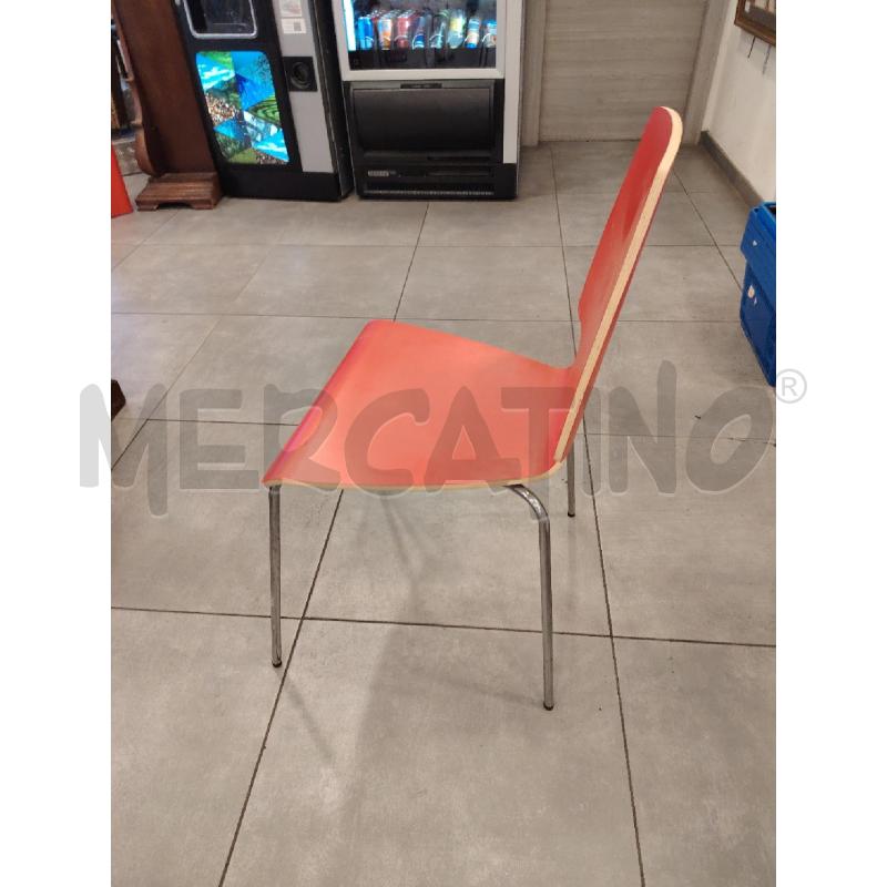 SEDIE PZ. 4 ROSSE ALL/LEGNO | Mercatino dell'Usato Roma eur 4