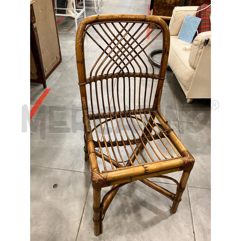 SEDIE PZ. 6 BAMBOO | Mercatino dell'Usato Roma eur 2