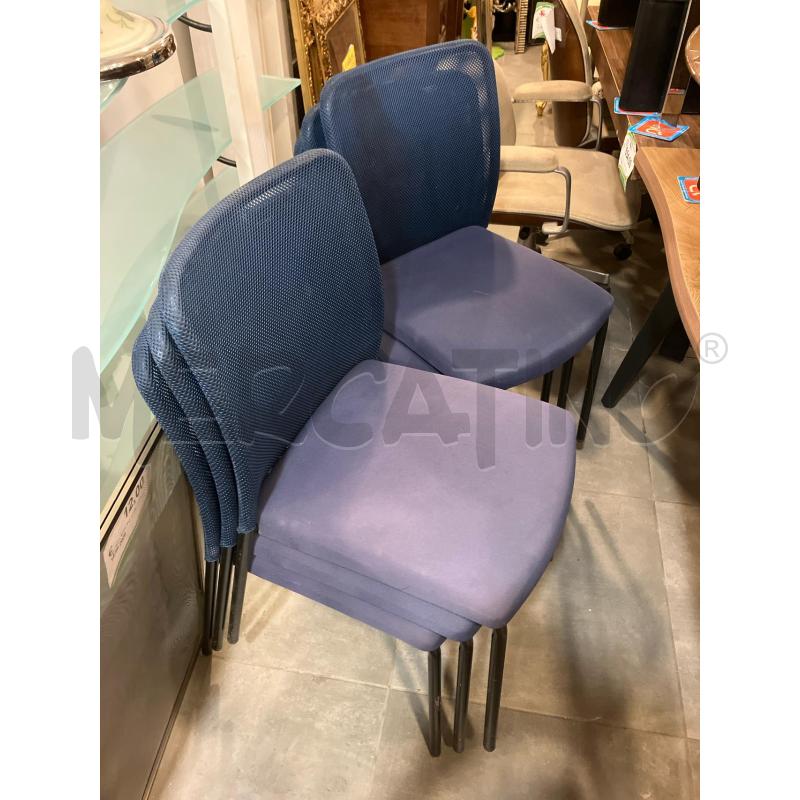 SEDIE PZ. 6 GS LGA BLU | Mercatino dell'Usato Roma eur 1