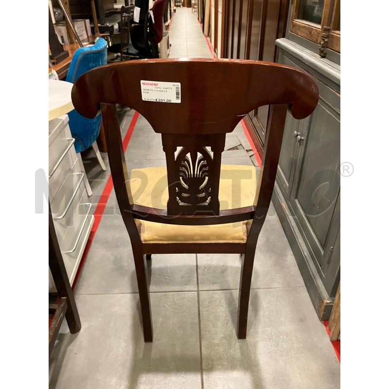 SEDIE PZ. 6 S/GIALLA FIORI | Mercatino dell'Usato Roma eur 4