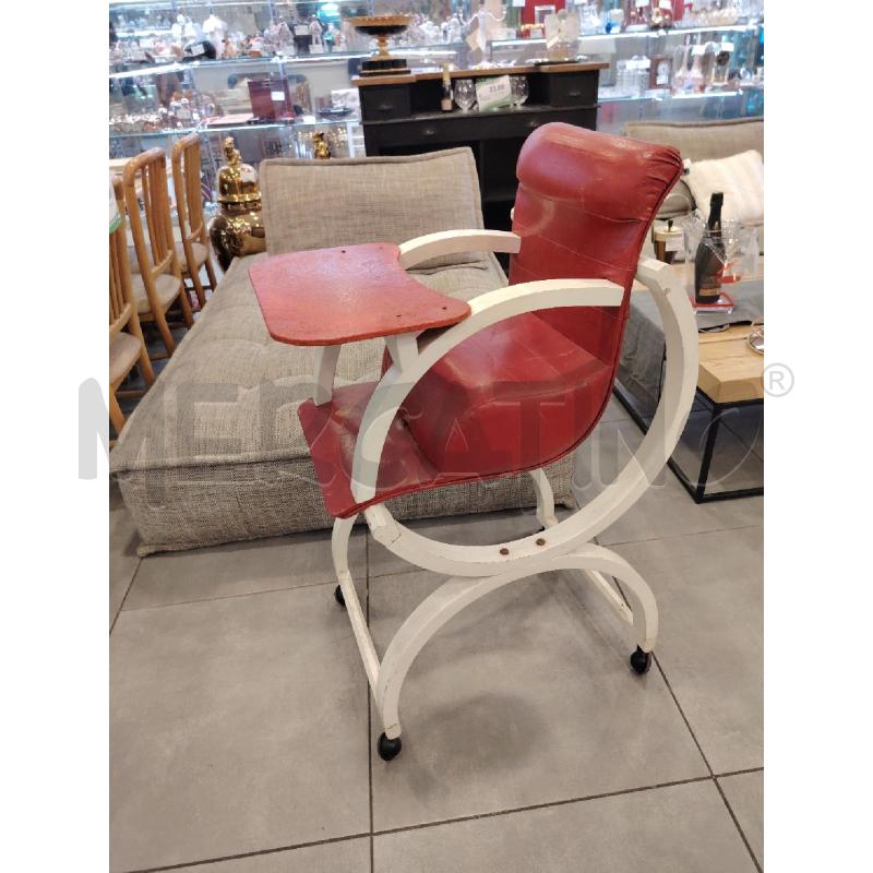 SEGGIOLONE PAPPA VINTAGE PELLE ROSSA | Mercatino dell'Usato Roma eur 1