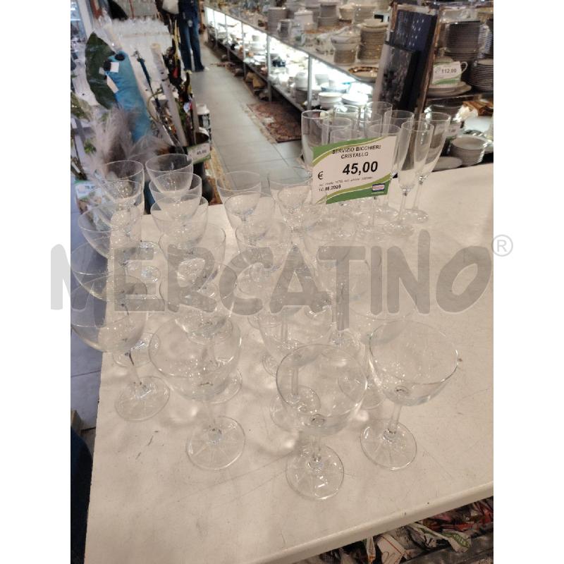 SERVIZIO BICCHIERI CRISTALLO | Mercatino dell'Usato Roma eur 1