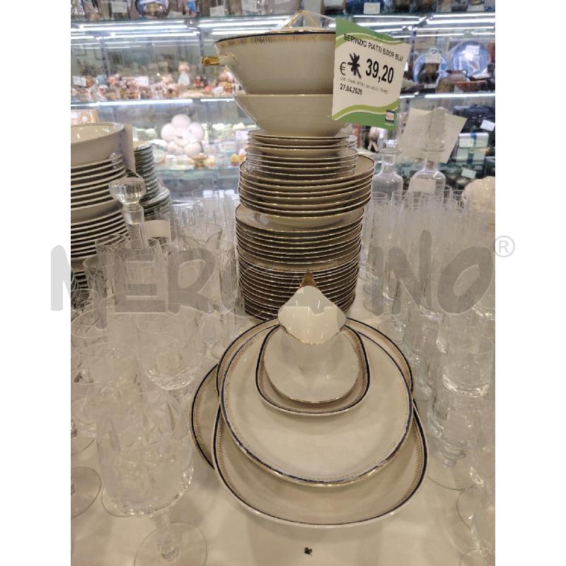 SERVIZIO PIATTI B/DOR BLU | Mercatino dell'Usato Roma eur 1