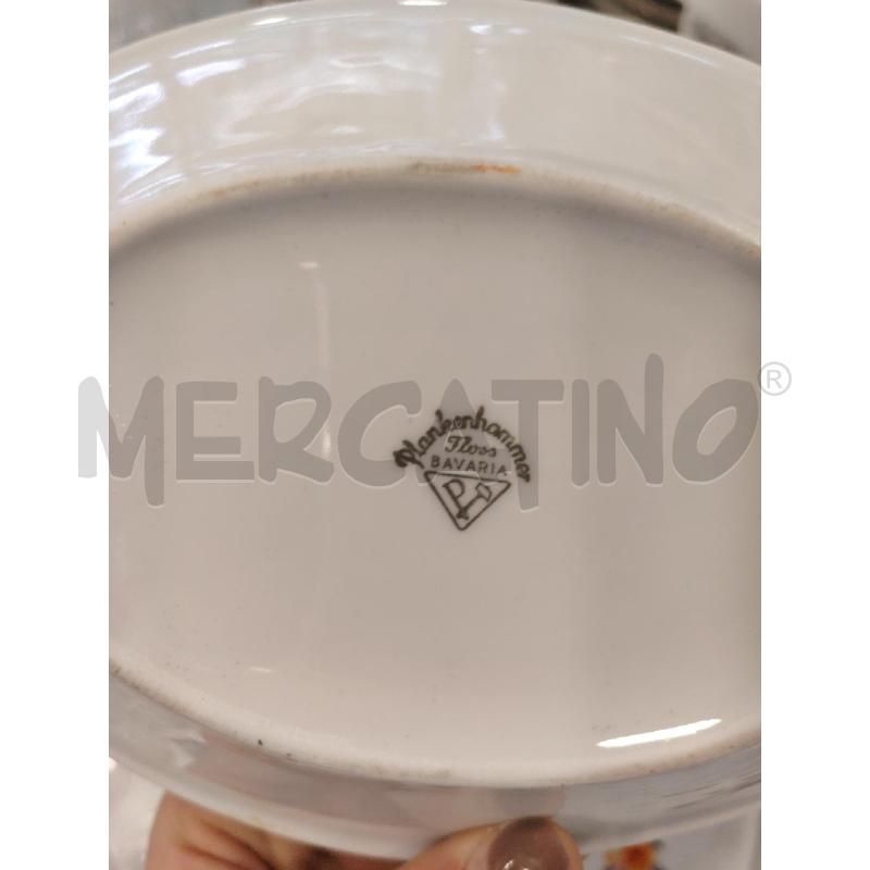 SERVIZIO PIATTI FIORI ARANCIO VIOLA  | Mercatino dell'Usato Roma eur 2