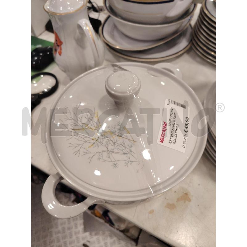 SERVIZIO PIATTI FIORI GIALLI KHALA | Mercatino dell'Usato Roma eur 5