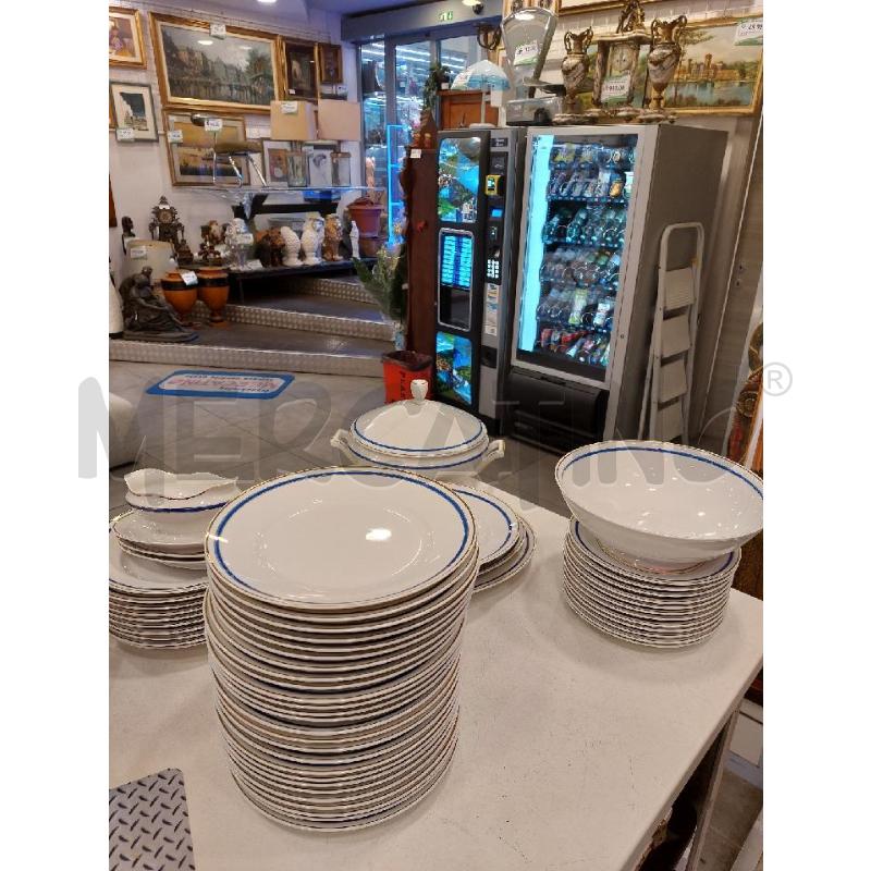 SERVIZIO PIATTI GINORI RIGA BLU ORO | Mercatino dell'Usato Roma eur 1