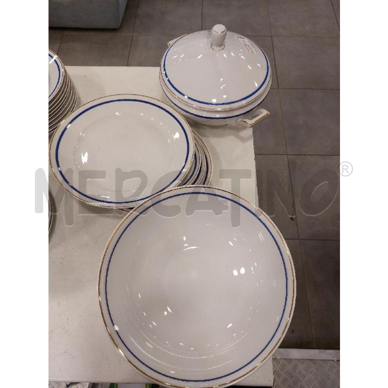 SERVIZIO PIATTI GINORI RIGA BLU ORO | Mercatino dell'Usato Roma eur 2