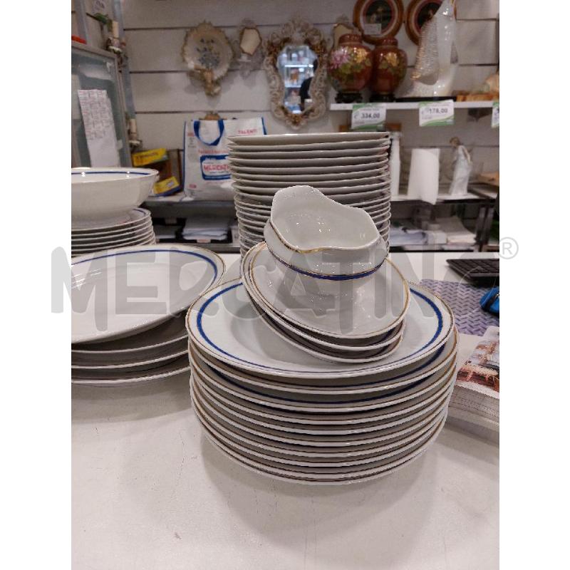SERVIZIO PIATTI GINORI RIGA BLU ORO | Mercatino dell'Usato Roma eur 3