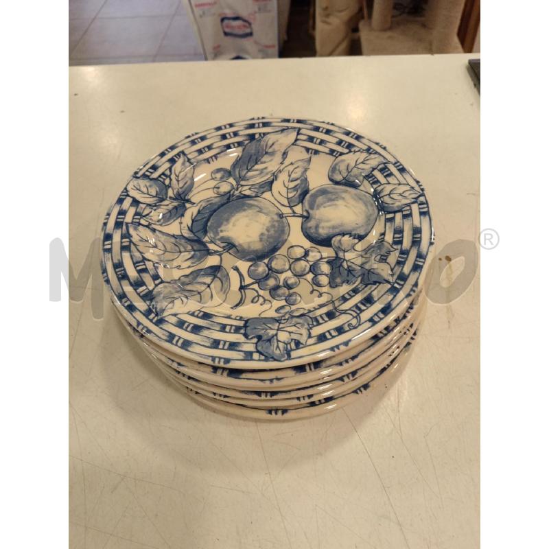 SERVIZIO  PIATTI TIFFANY BLU CON SOTTOPIATTI | Mercatino dell'Usato Roma eur 2