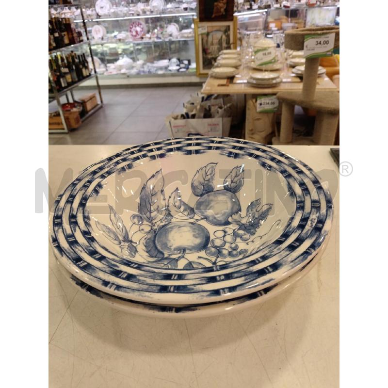 SERVIZIO  PIATTI TIFFANY BLU CON SOTTOPIATTI | Mercatino dell'Usato Roma eur 4