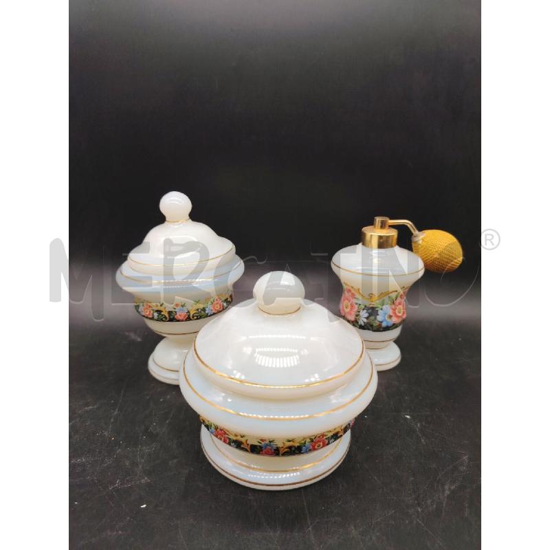 SET BAGNO VETRO BIA FIORI  | Mercatino dell'Usato Roma eur 1