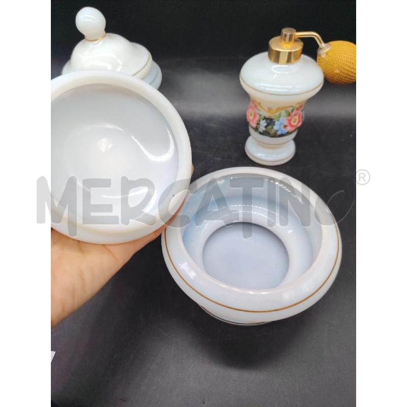 SET BAGNO VETRO BIA FIORI  | Mercatino dell'Usato Roma eur 2