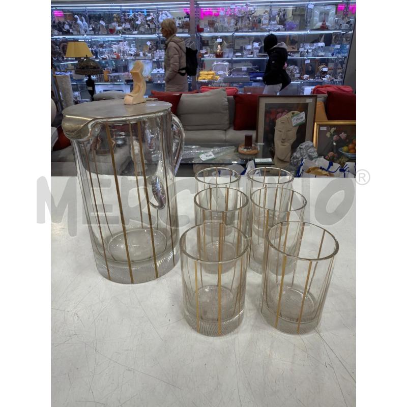 SET BROCCA + BICCHIERI ART DECO  | Mercatino dell'Usato Roma eur 1