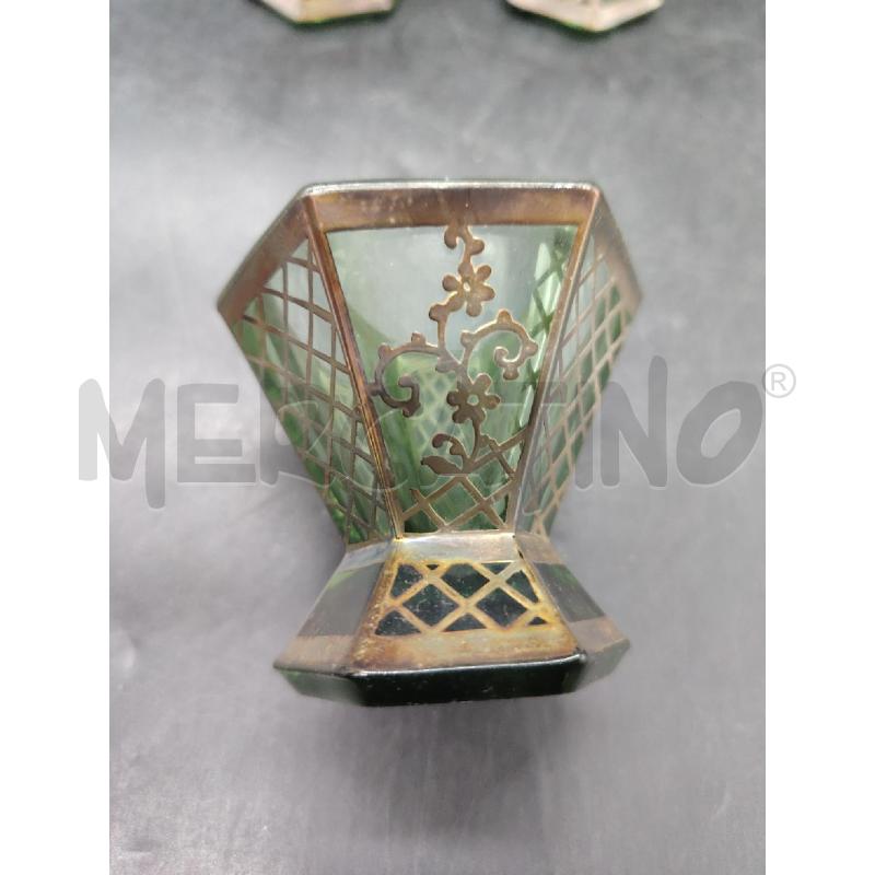 SET LIQUORE VETRO MOLATO VERDE | Mercatino dell'Usato Roma eur 2