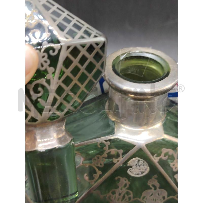 SET LIQUORE VETRO MOLATO VERDE | Mercatino dell'Usato Roma eur 5