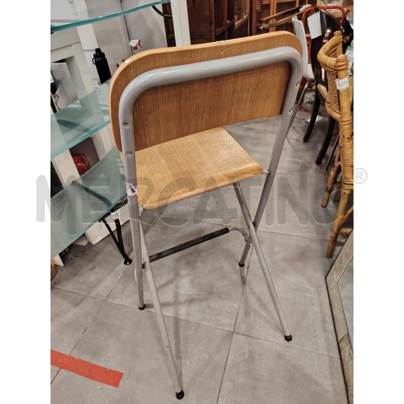 SGABELLO ALTO MET LEGNO  | Mercatino dell'Usato Roma eur 2
