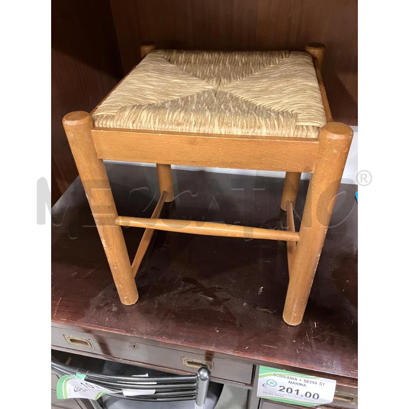 SGABELLO BASSO LEGNO S/PAGLIA | Mercatino dell'Usato Roma eur 1