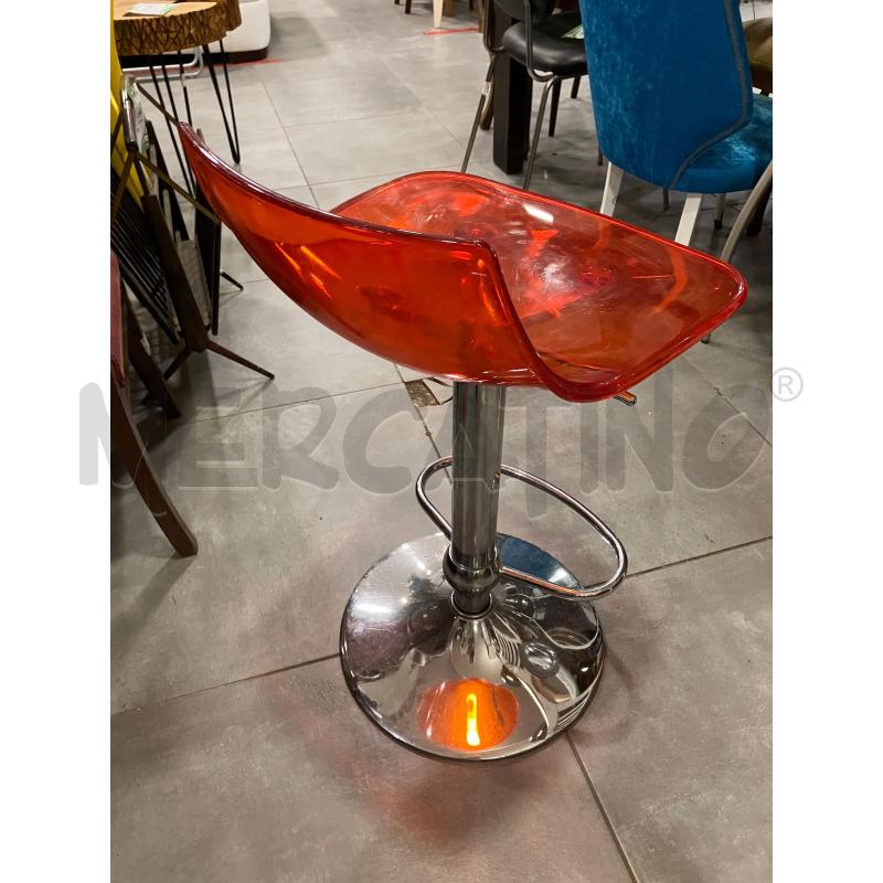 SGABELLO CROMO ROSSA | Mercatino dell'Usato Roma eur 2