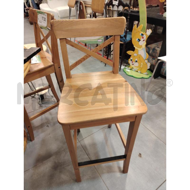 SGABELLO LEGNO PINO | Mercatino dell'Usato Roma eur 1