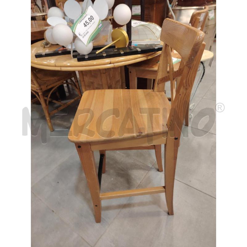 SGABELLO LEGNO PINO | Mercatino dell'Usato Roma eur 2