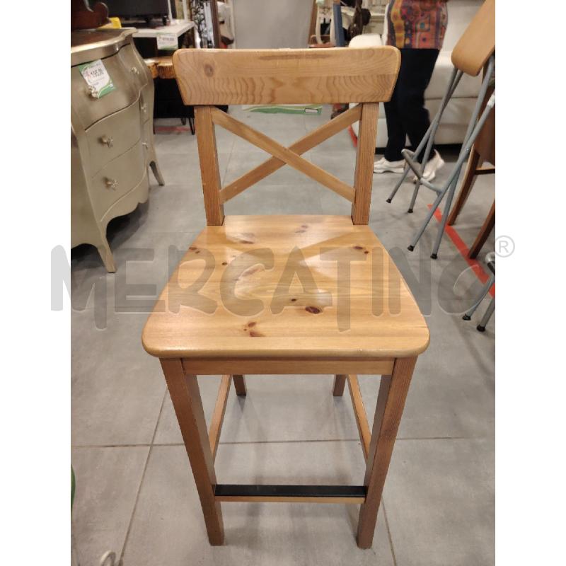 SGABELLO LEGNO PINO | Mercatino dell'Usato Roma eur 1