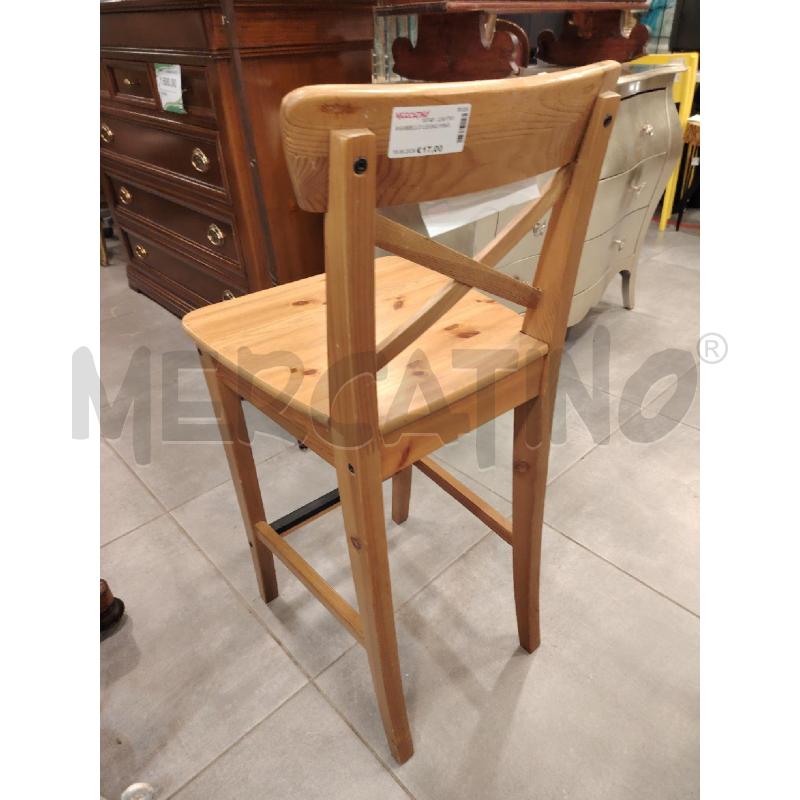 SGABELLO LEGNO PINO | Mercatino dell'Usato Roma eur 2