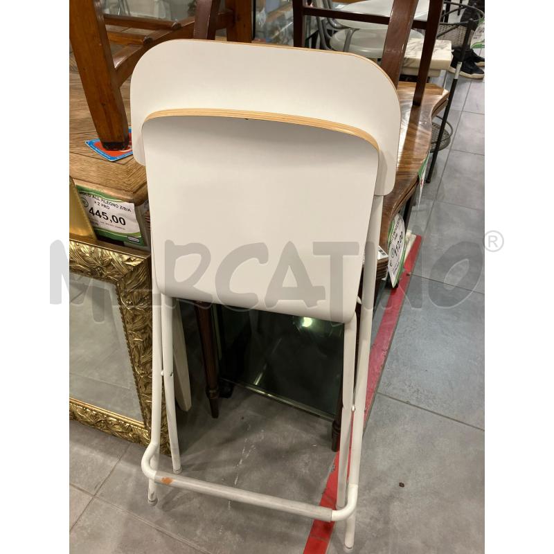 SGABELLO RICH BIANCO | Mercatino dell'Usato Roma eur 3