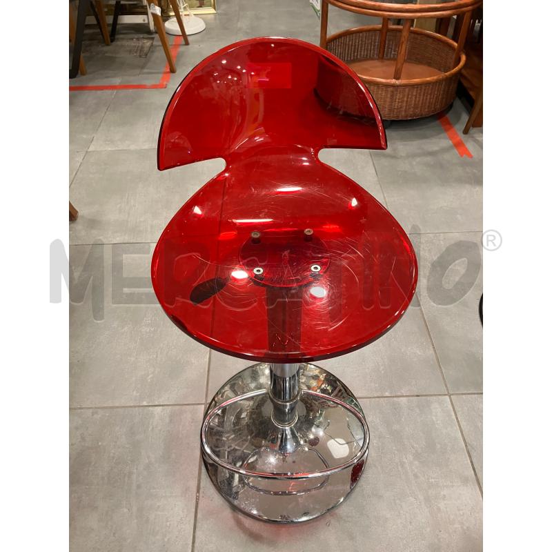 SGABELLO ROSSO TRASP | Mercatino dell'Usato Roma eur 1