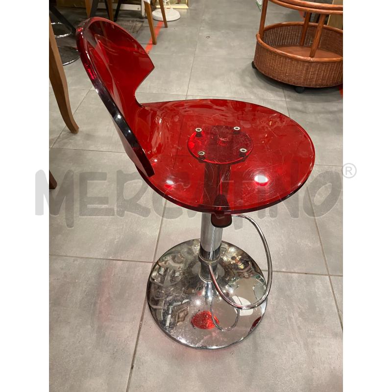 SGABELLO ROSSO TRASP | Mercatino dell'Usato Roma eur 2
