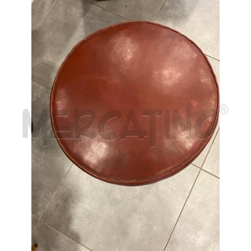 SGABELLO VINTAGE PELLE ROSS | Mercatino dell'Usato Roma eur 2