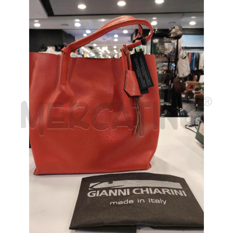 SHOPPER GIANNI CHIARINI PELLE RSS CARTELLINO | Mercatino dell'Usato Roma eur 1