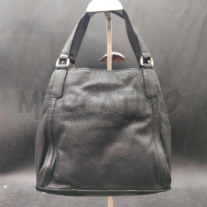 SHOPPER TOSCA BLU NE PELLE MARTELLATA + GANCIO | Mercatino dell'Usato Roma eur 2