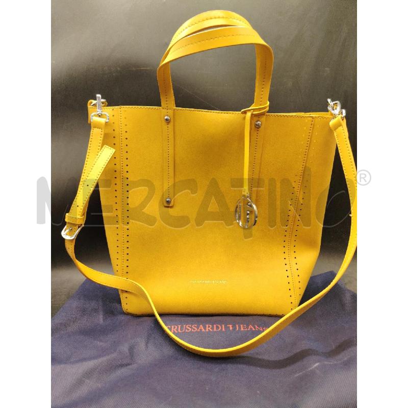 SHOPPER TRUSSARDI JEANS GIALLA | Mercatino dell'Usato Roma eur 1