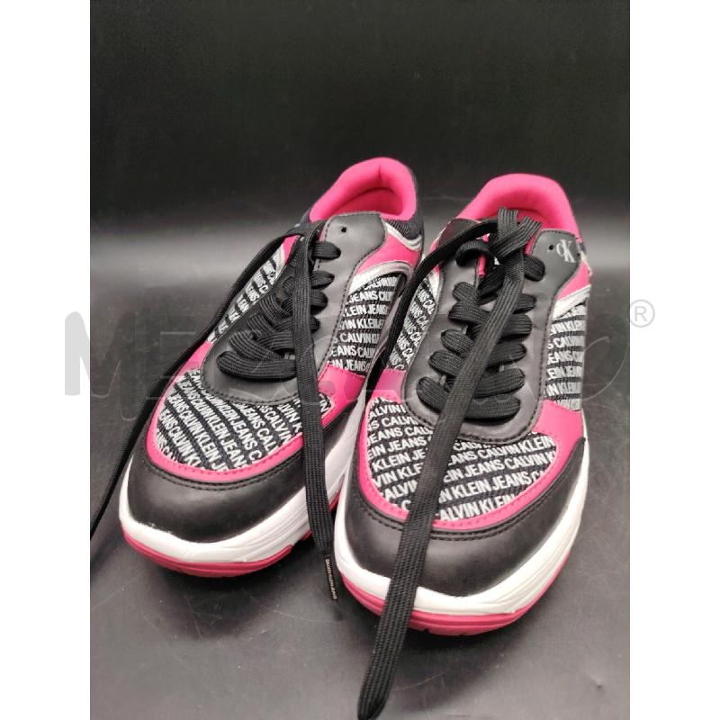 SNEAKERS D CALVIN KLEIN JEANS NE FUCSIA SCRITTE BIA  | Mercatino dell'Usato Roma eur 1