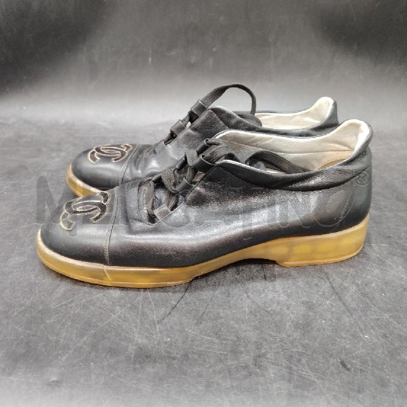 SNEAKERS D CHANEL NERE LOGO PUNTA  | Mercatino dell'Usato Roma eur 3