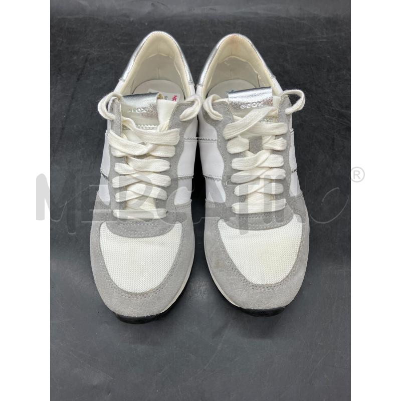 SNEAKERS D GEOX PELLE BIA DETT GRI LUREX | Mercatino dell'Usato Roma eur 2