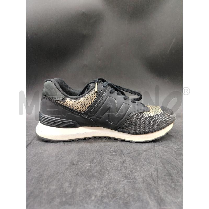 SNEAKERS D NEW BALANCE 574 NERO INS BEIGE | Mercatino dell'Usato Roma eur 2