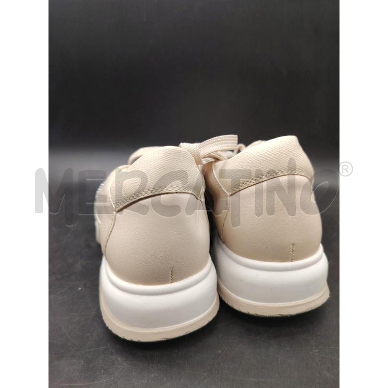 SNEAKERS D ROCCOBAROCCO BEIGE LOGO STRASS | Mercatino dell'Usato Roma eur 2